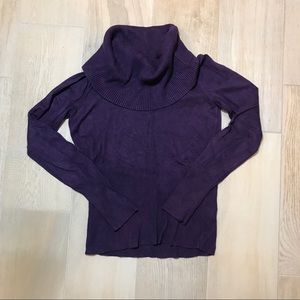 Dark purple cowl neck sweater